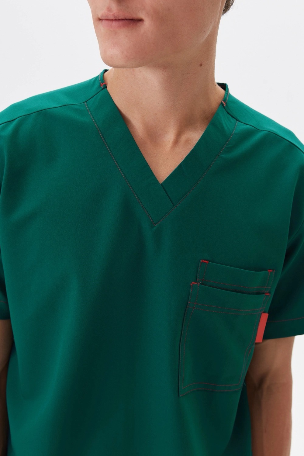 Men's Scrub Top Back View