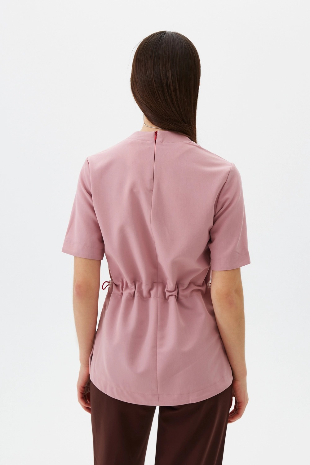 Women's V-Neck Scrub Top Side View
